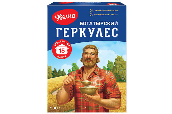 Геркулес Увелка Богатырский время варки 15 минут