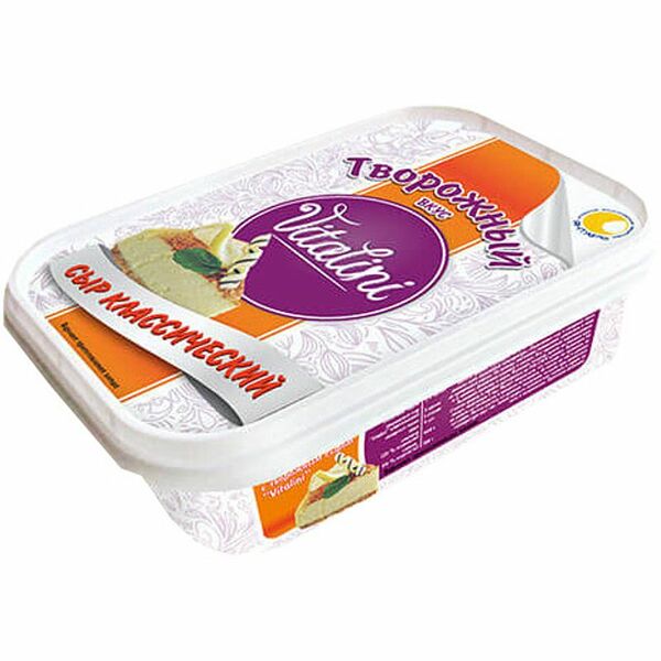 Сыр плавленый Vitalini Классик творожный 60%, 190г