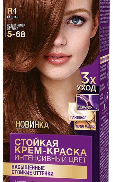 Крем-краска для волос PALETTE ICC R4 (5–68) Каштан
