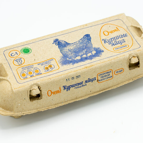 Яйца куриные С-1 цветные   фас 10ед ТМ 