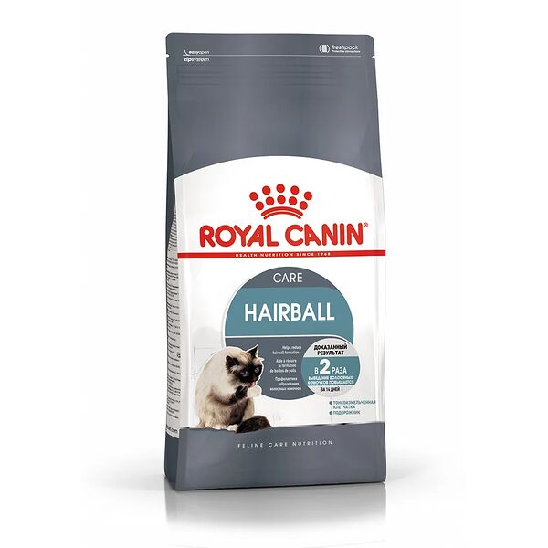 Корм Royal Canin для взрослых кошек всех пород, вывод волосяных комочков