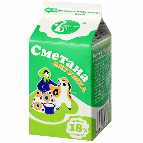 Сметана Вятушка 18%
