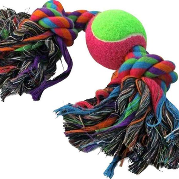 Игрушка для собак Triol Веревка, 2 узла и мяч