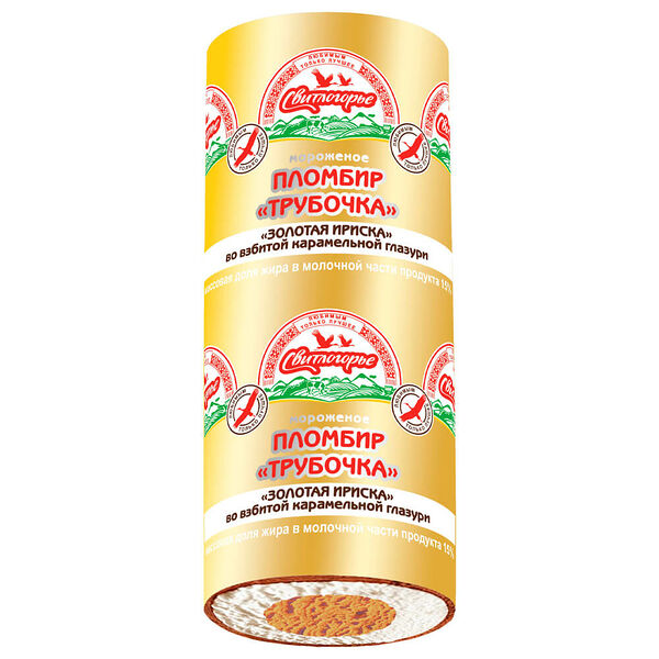 Мороженое свитлогорье 80 г трубочка пломбир золотая ириска