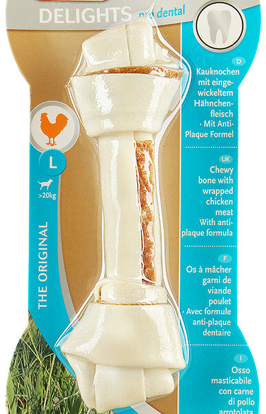 8in1 Dental Delights L косточка с куриным мясом и минералами для крупных собак (21 см.)