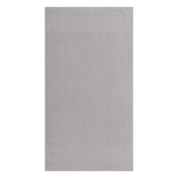 Полотенце махровое ДМ-Текстиль Tales, светло-серый, хлопок, 70х130 см