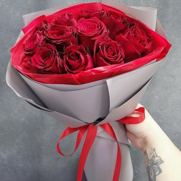 Два сердца 11 роз