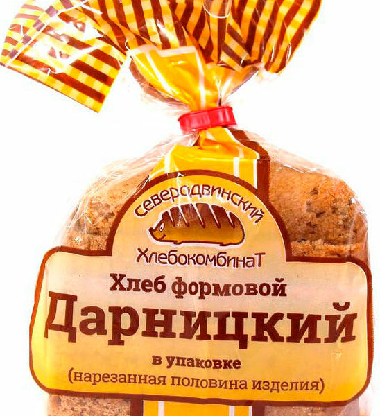 Хлеб Северодвинский Хк Дарницкий ржано-пшеничный формовой нарезка половина