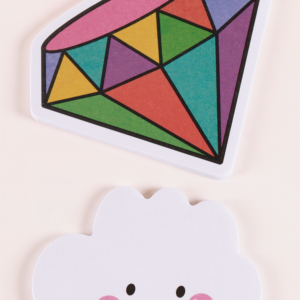 Набор стикеров для заметок ВАУ МЯУ! 7х7см, 2х25 листов, в ассортименте Арт. BEFX-03