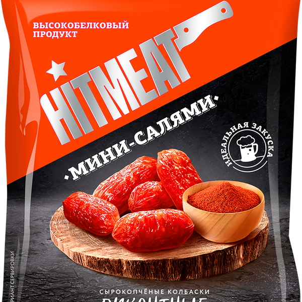 Колбаски сырокопченые HITMEAT Мини салями Пикантные
