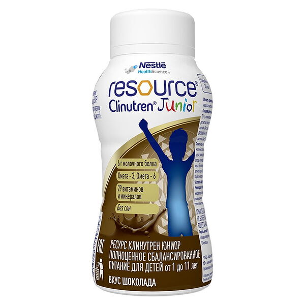 Спец пищ прод Nestle Resource Clunutren Junior диет проф пит со вк шок 241г ДП