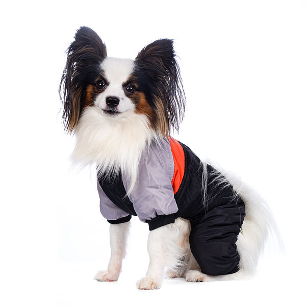 Комбинезон на молнии для собак M коричневый (унисекс)