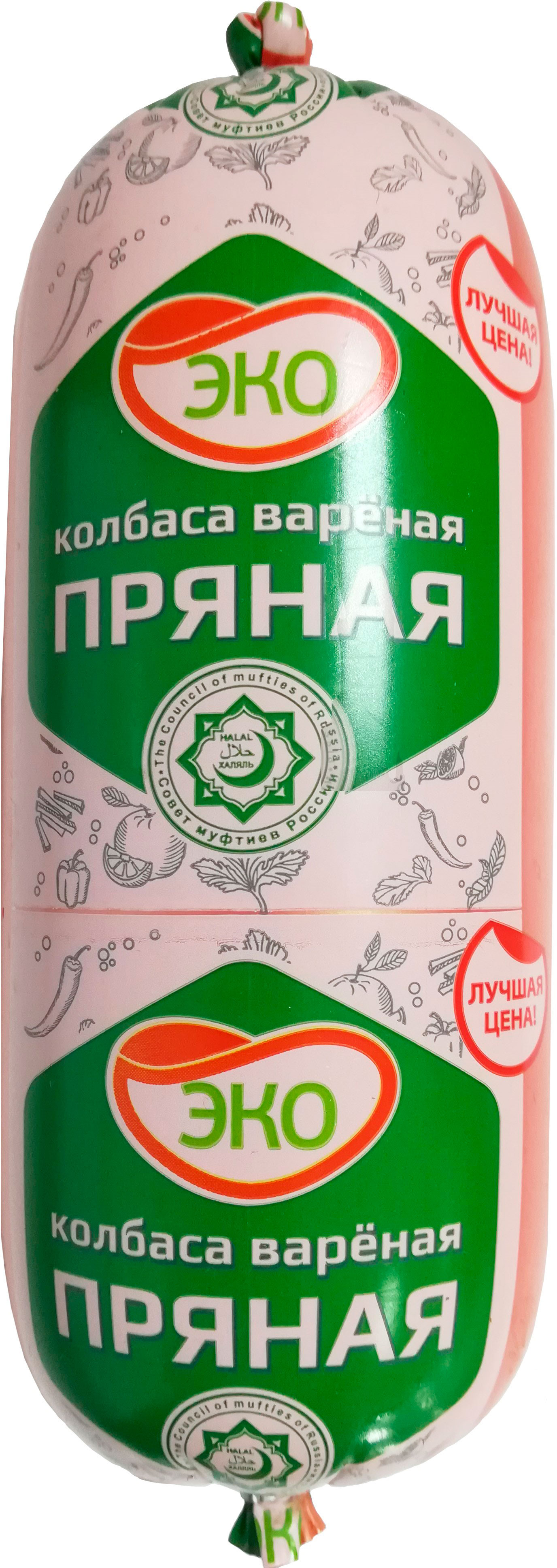 

Колбаса Эко Халяль вареная пряная