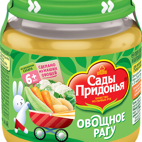 Пюре Сады Придонья Овощное рагу с 6 месяцев