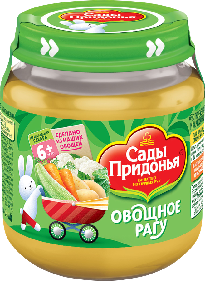 

Пюре Сады Придонья Овощное рагу с 6 месяцев 120 г