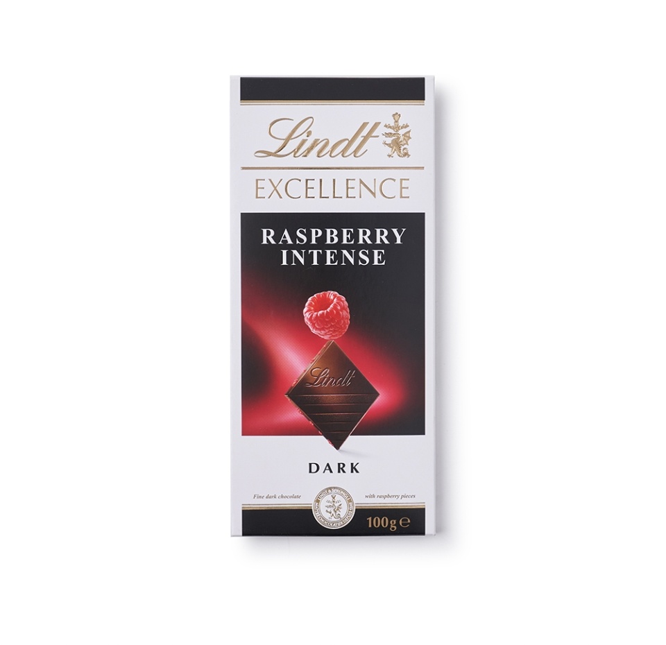 

Шоколад тёмный Lindt Excellence с кусочками малины 100 г