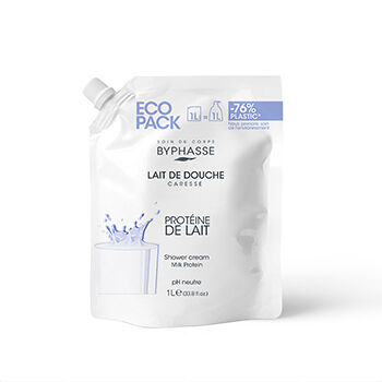 Гель для душа Caresse с молочными протеинами, Byphasse, 1 л, Испания, дой-пак
