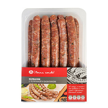 Колбаски с телятиной и базиликом охлажденные Почти готово