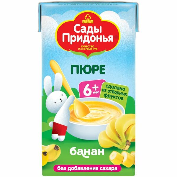 Пюре Сады Придонья банан с 6 мес
