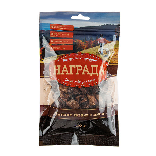 Лакомство для собак Легкое говяжье мини, 40 гр.