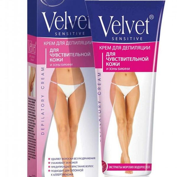 Крем для депиляции Velvet для чувствительной кожи и зоны бикини 100 мл