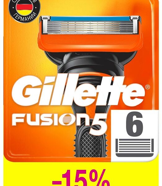 Кассеты для бритья Gillette Fusion 6шт