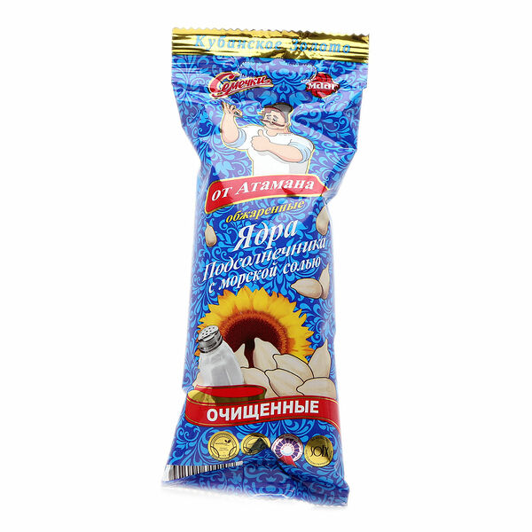 Ядра подсолнечника с морской солью очищенные обжаренные ТМ Семечки от Атамана