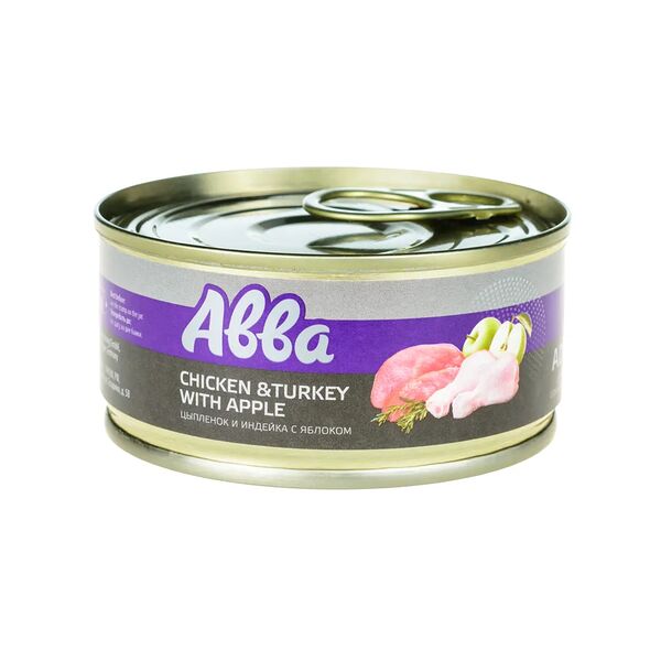Консервы для собак мелких пород Цыпленок/индейка с яблоком