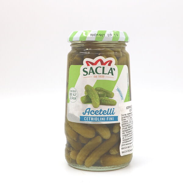 Корнишоны маринованные 3-6 см ст/б 300г Sacla