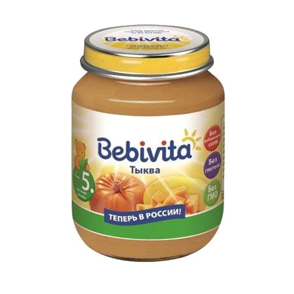 Пюре Bebivita тыква с 5 месяцев 100г, Россия