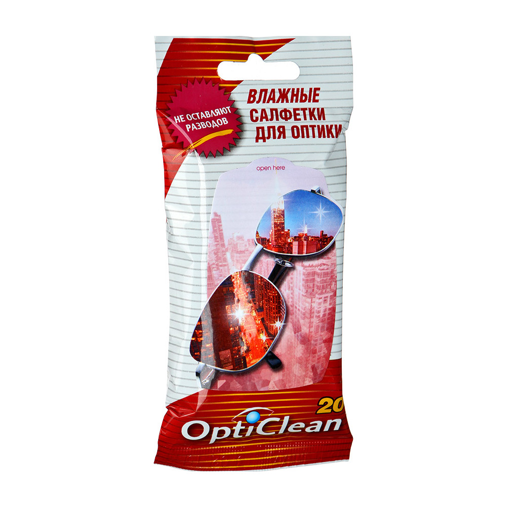 

Влажные салфетки OptiClean для оптики 20 шт.