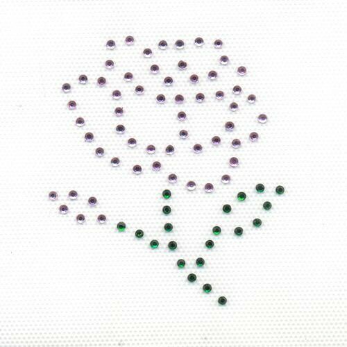 ADS036 Аппликация из страз 'Роза цветная' 6,5*8см Hobby&Pro