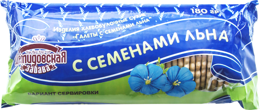 

Галеты ДЕМИДОВСКАЯ ЗАБАВА с семенами льна 180г