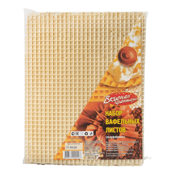 Набор вафельных листов Вкусная фантазия полуфабрикат