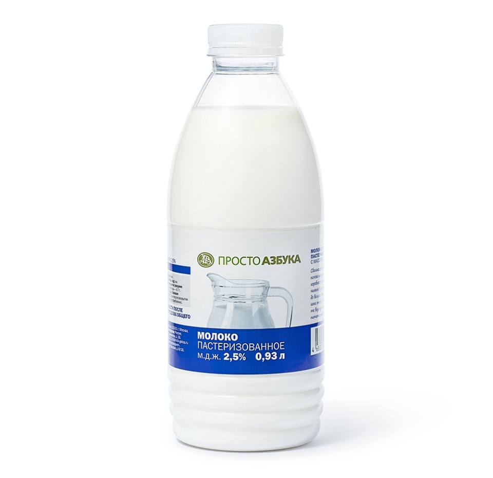 

Молоко пастеризованное Просто Азбука 2.5% 930 мл