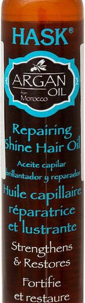 Масло для восстановления и блеска волос Hask с экстрактом арганы, 18 мл