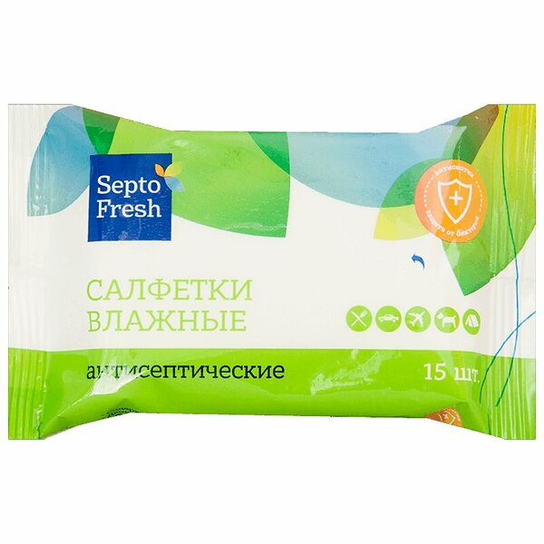 Салфетки влажные Septo Fresh 15 шт антисептические