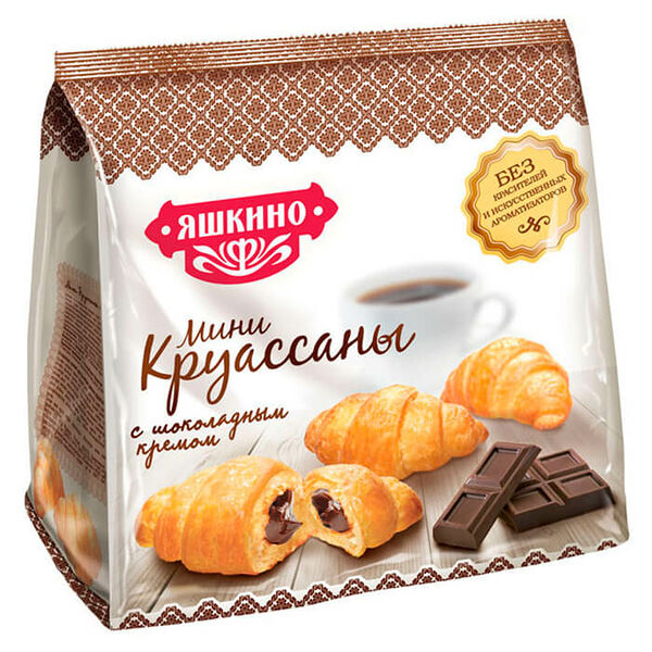 Мини круассан Яшкино 180г с шоколадным кремом