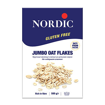 Хлопья Nordic овсяные крупные без глютена