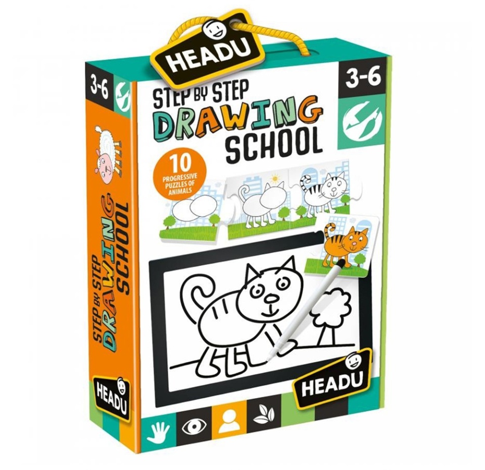 

Игра настольная «Школа рисования маленькими шажками» с 3 лет, Headu, Италия