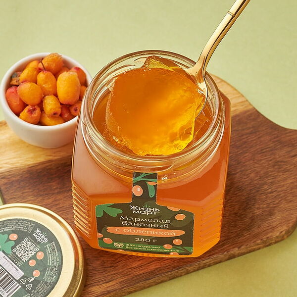 Мармелад баночный с облепихой