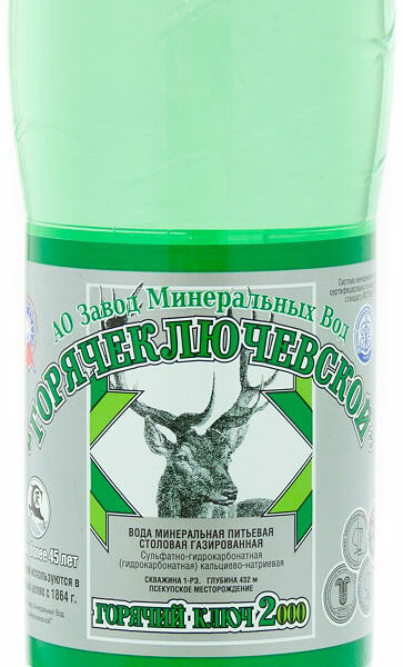 Вода Горячий ключ №2000 минеральная столовая газированная 1л