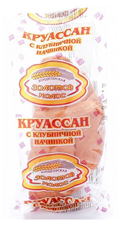 

Круассан сладкий Золотой Колос с клубничной начинкой 50 г