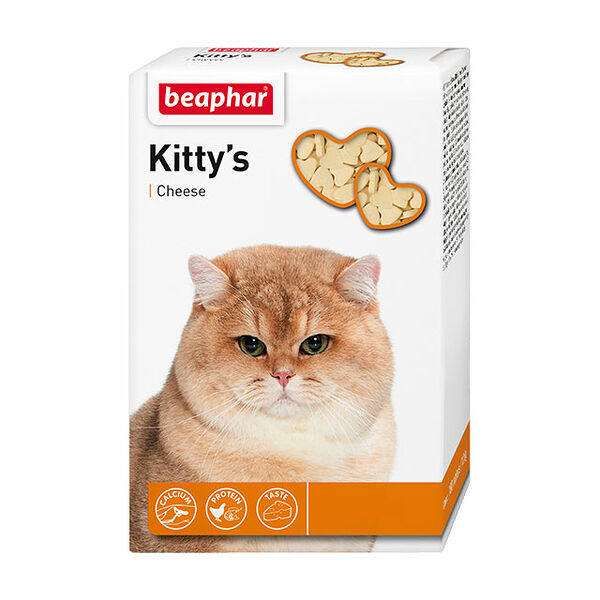 Витамины Beaphar Kitty's Cheese для кошек с сыром 75 таблеток