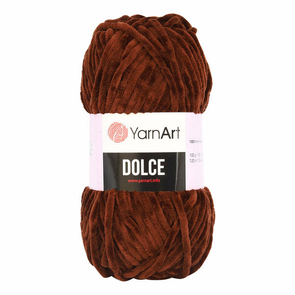 Пряжа YarnArt 'Dolce' 100гр 120м (100% микрополиэстер)(775 темный шоколад),шт