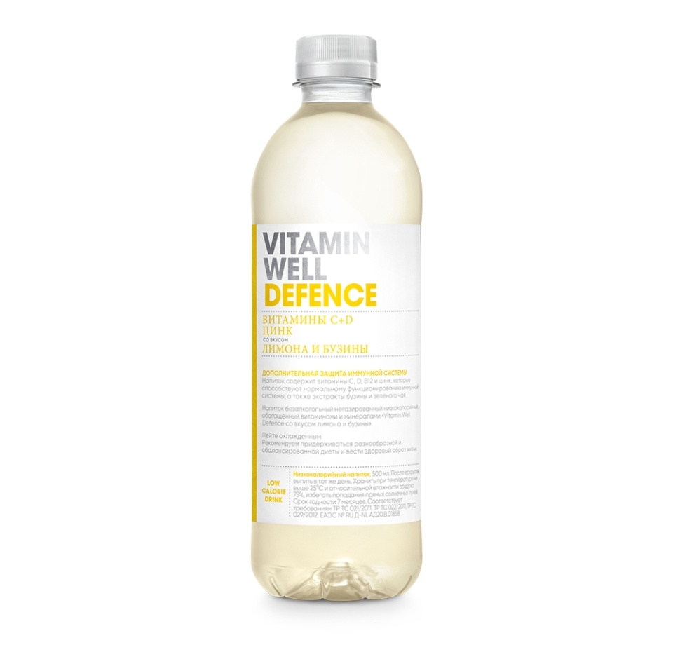 

Напиток безалкогольный Vitamin Well Defence со вкусом цитруса и бузины 0.5л