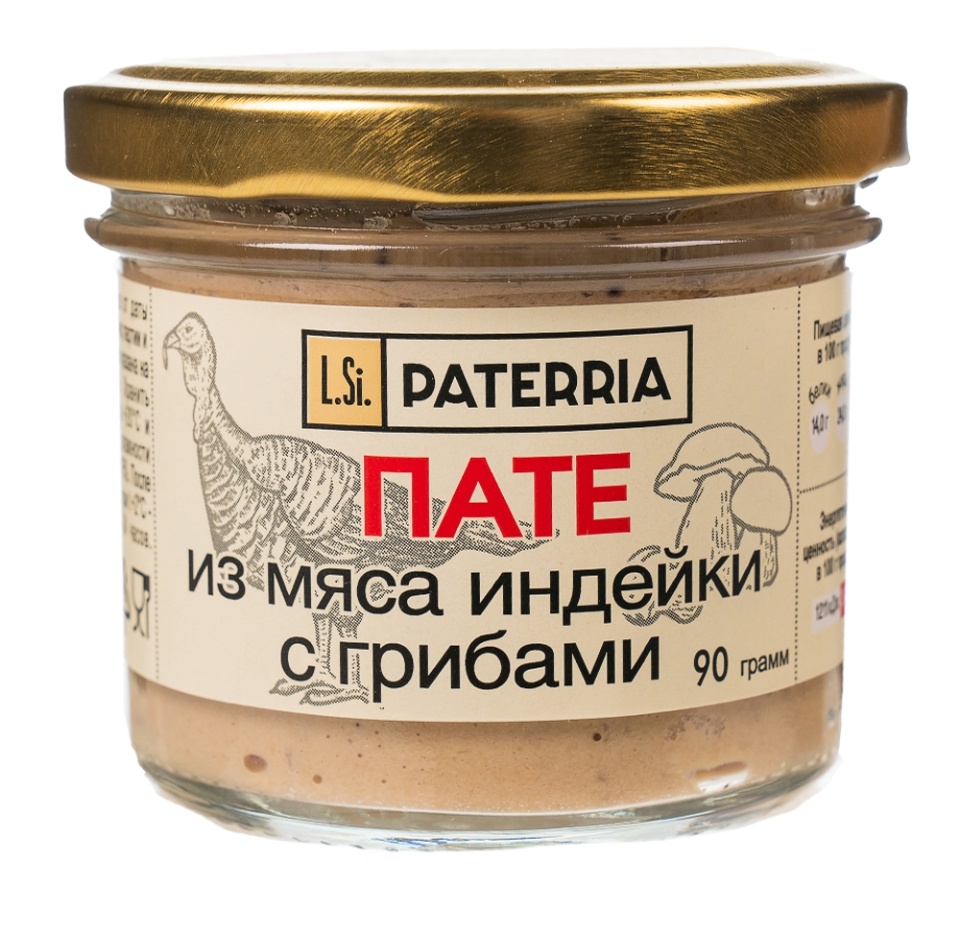 

Пате Paterria из мяса индейки с грибами 90 г