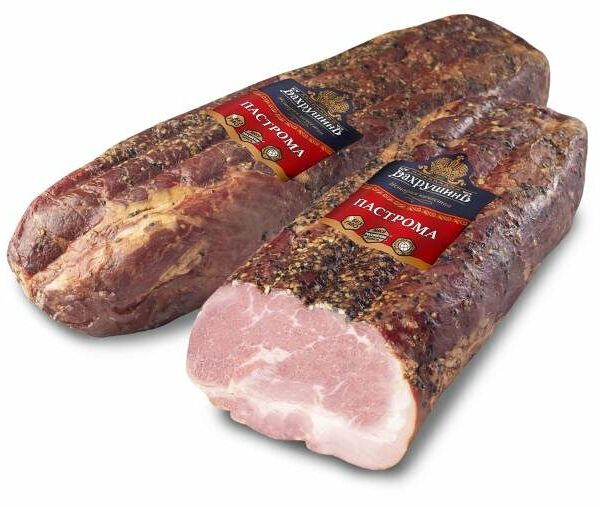 Пастрома копчено-вареная БахрушинЪ (0,5-0,8 кг), 1 упаковка 