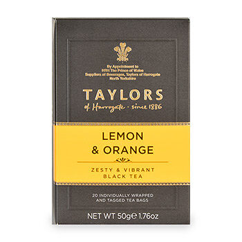 Чай черный Taylors of Harrogate с ароматом лимона и апельсина, в пакетиках, 20 шт.