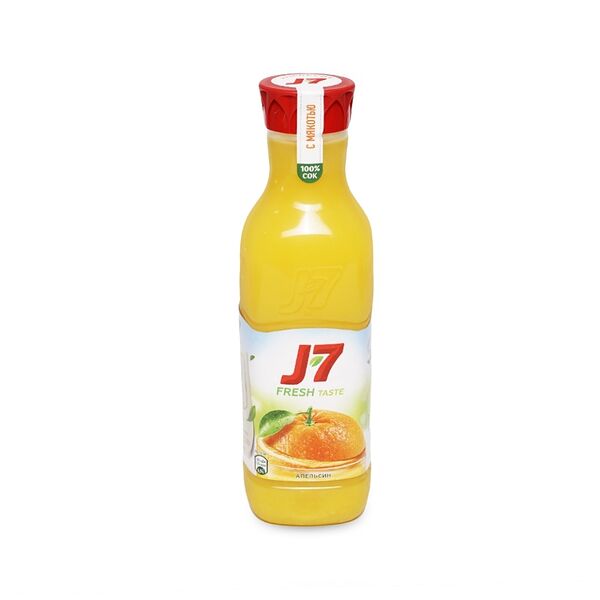 Сок J7 Fresh taste апельсин с мякотью без сахара 